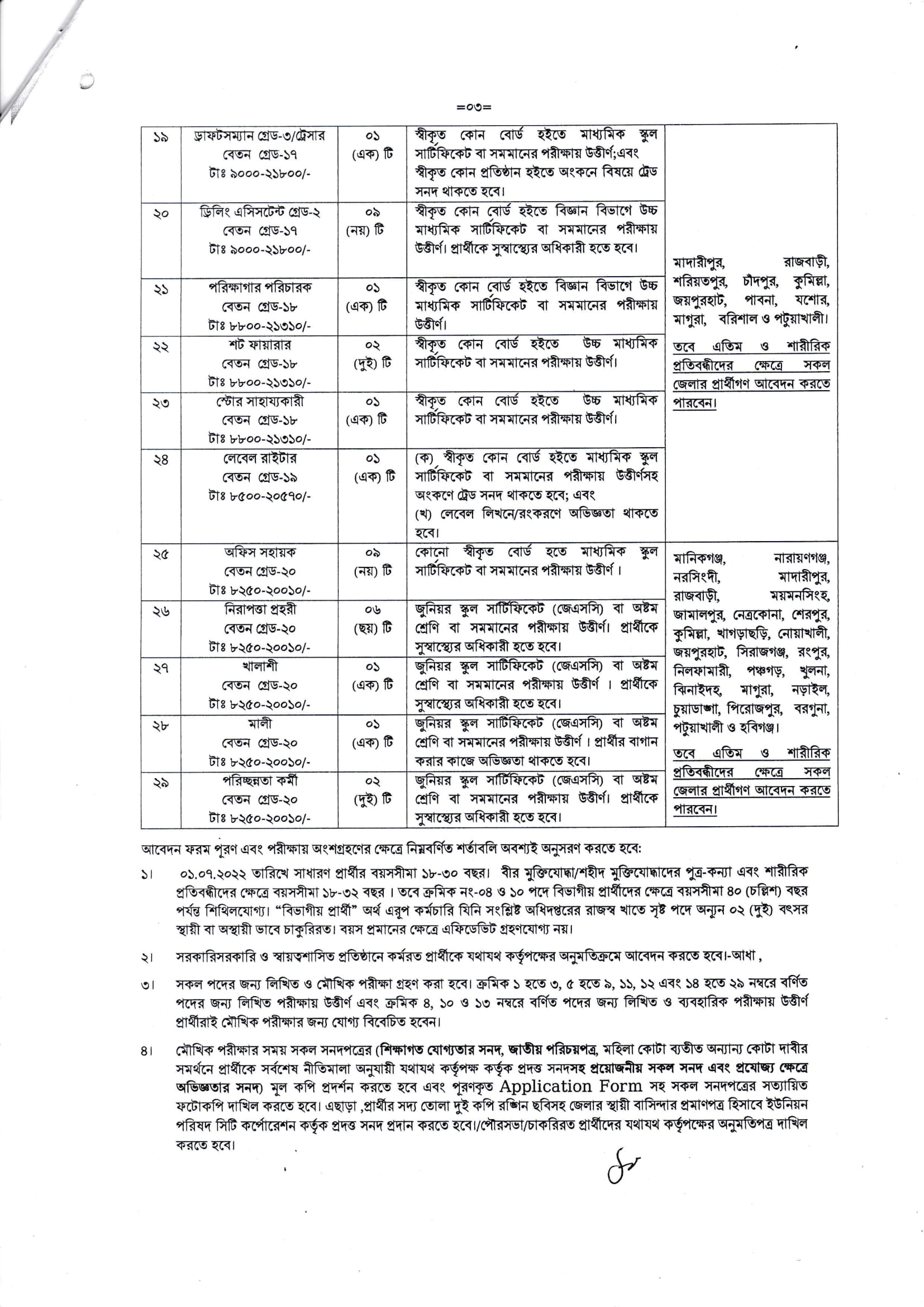Geological Survey of Bangladesh job circular 2023