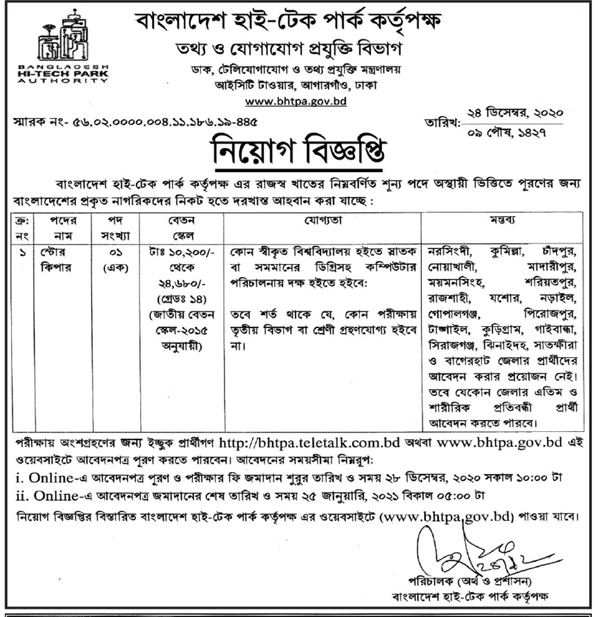 Ministry of Telecommunications and Information Technology job circular 2021